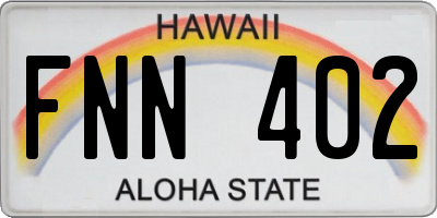 HI license plate FNN402