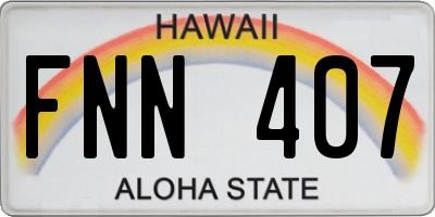 HI license plate FNN407