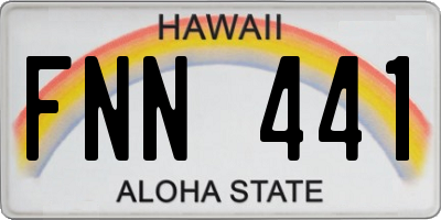 HI license plate FNN441