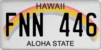 HI license plate FNN446