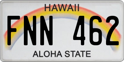 HI license plate FNN462