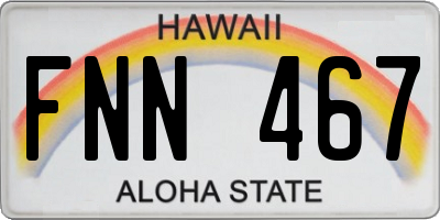HI license plate FNN467