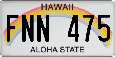 HI license plate FNN475