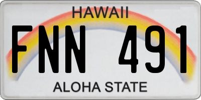 HI license plate FNN491