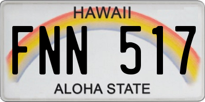 HI license plate FNN517