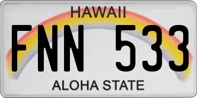HI license plate FNN533