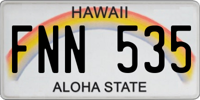 HI license plate FNN535