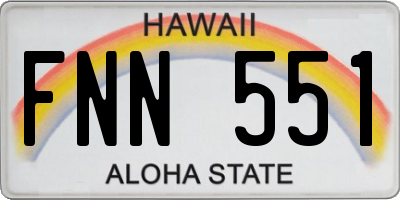 HI license plate FNN551