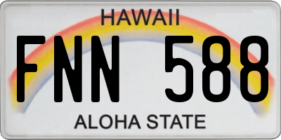 HI license plate FNN588