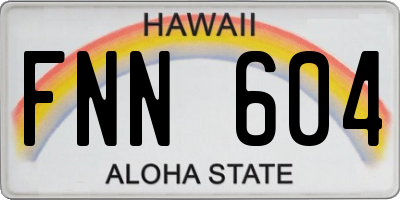 HI license plate FNN604