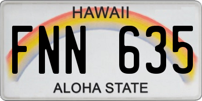 HI license plate FNN635