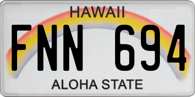 HI license plate FNN694