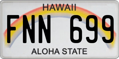 HI license plate FNN699