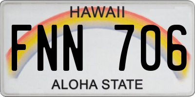 HI license plate FNN706