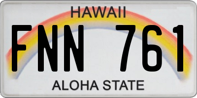 HI license plate FNN761