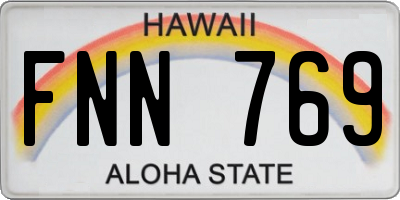 HI license plate FNN769