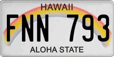 HI license plate FNN793