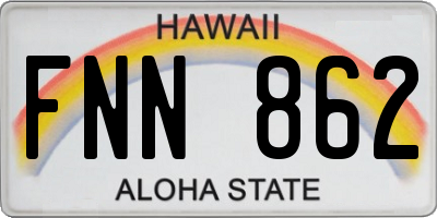 HI license plate FNN862