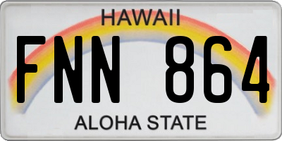 HI license plate FNN864