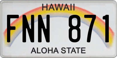 HI license plate FNN871