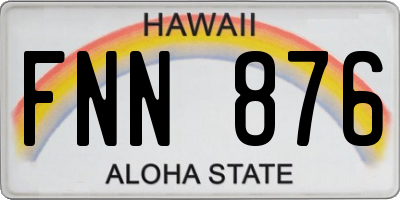 HI license plate FNN876