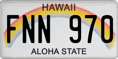 HI license plate FNN970