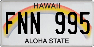HI license plate FNN995