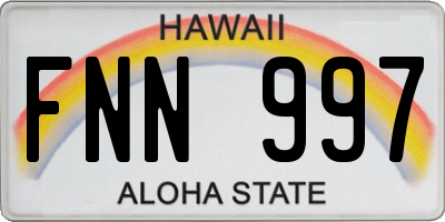 HI license plate FNN997