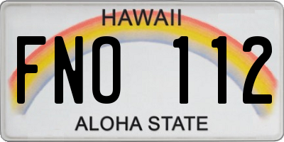 HI license plate FNO112