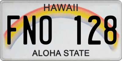 HI license plate FNO128