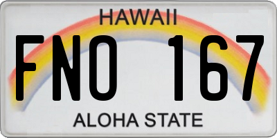 HI license plate FNO167