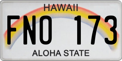 HI license plate FNO173