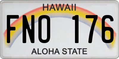 HI license plate FNO176
