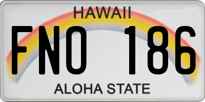 HI license plate FNO186