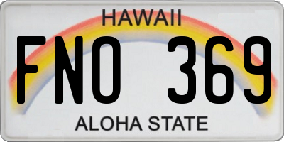 HI license plate FNO369