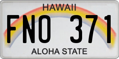 HI license plate FNO371