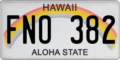 HI license plate FNO382