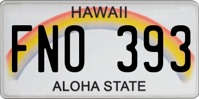 HI license plate FNO393
