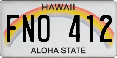 HI license plate FNO412
