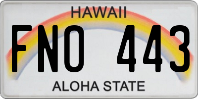 HI license plate FNO443