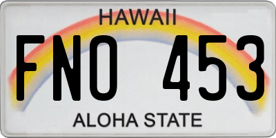 HI license plate FNO453