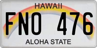 HI license plate FNO476