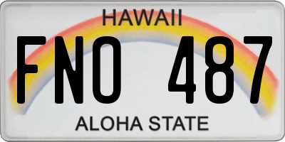 HI license plate FNO487