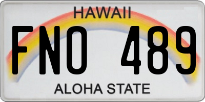 HI license plate FNO489