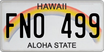 HI license plate FNO499