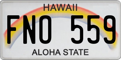 HI license plate FNO559