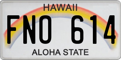 HI license plate FNO614