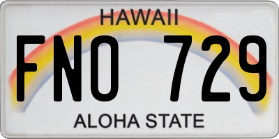 HI license plate FNO729