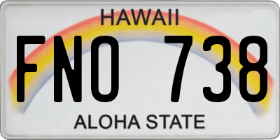 HI license plate FNO738