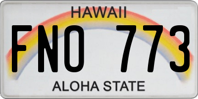 HI license plate FNO773